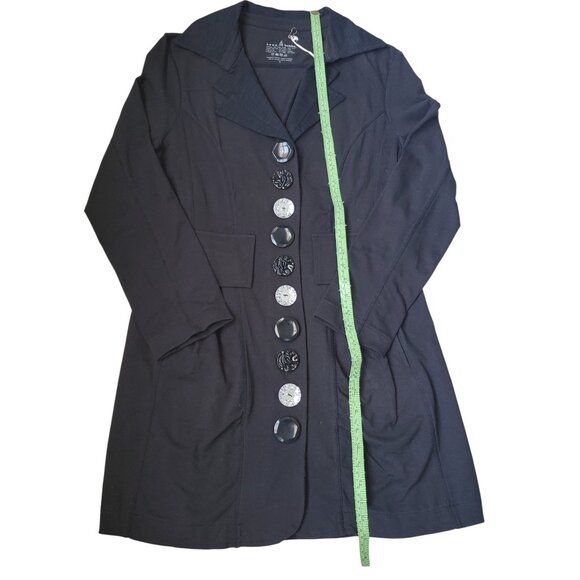 NWT Neon Buddha Black Blazer/Jacket with Pockets and Statement Buttons in Size S - Picture 4 of 11